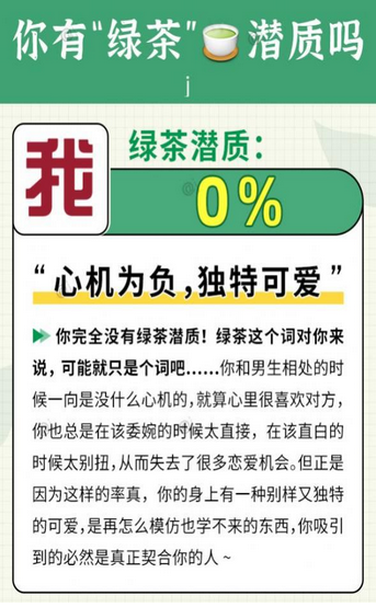 你有绿茶的潜质吗测试