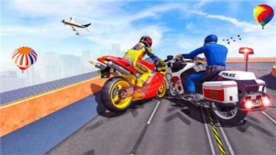 警用摩托巨型坡道特技