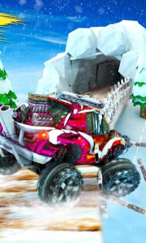 登山车驾驶雪山