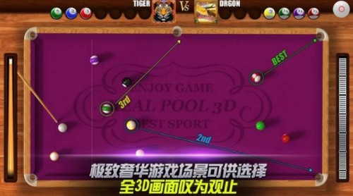 真实的3d台球