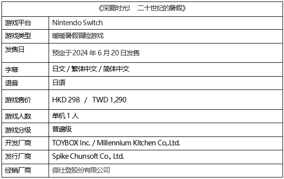 NS《深夏时光！ 二十世纪的暑假》介绍丰富暑假时光的各种事件！