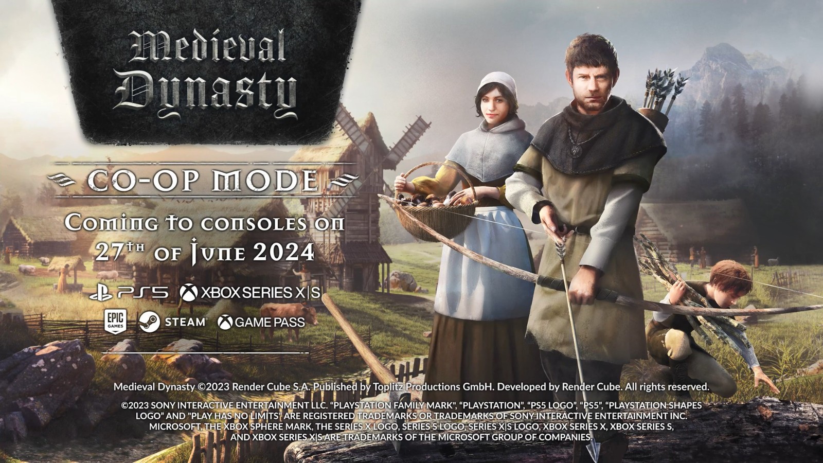 《中世纪王朝》合作模式6月27日登陆主机 支持跨平台联机