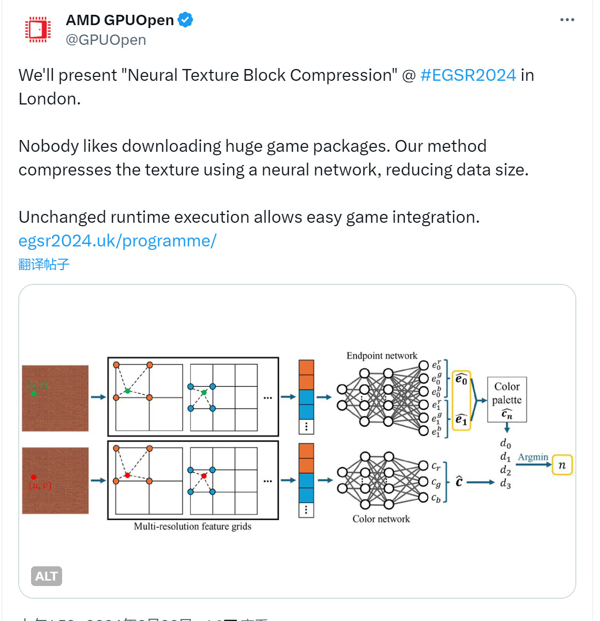 AMD将展示神经纹理块压缩技术 减少游戏体积