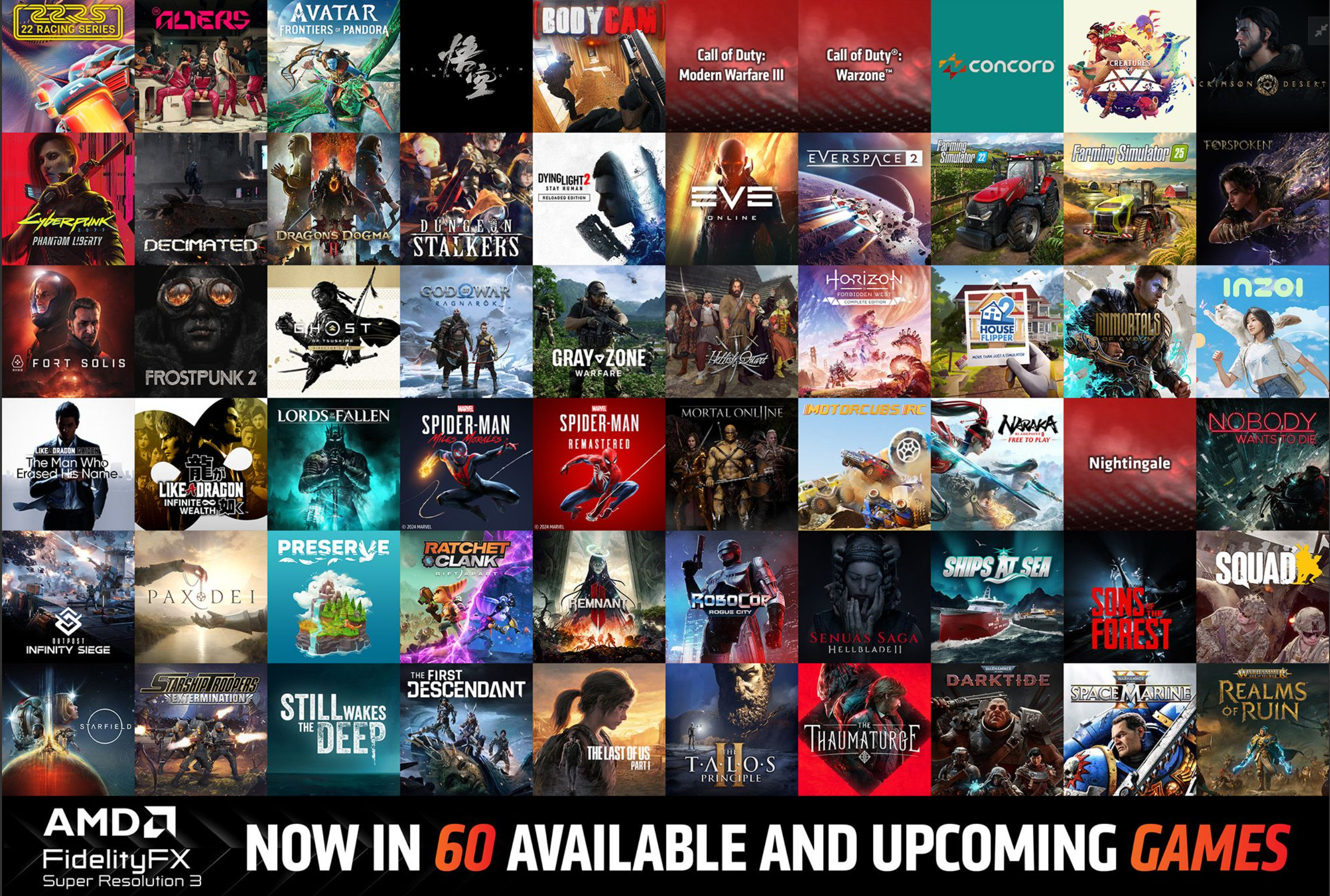 AMD  FSR  3.1上线 首发5款游戏都是索尼第一方作品