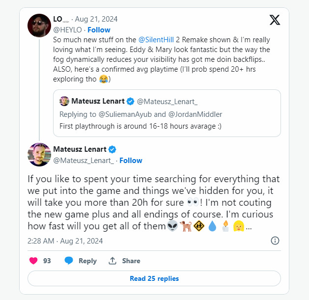 《寂静岭2:重制版》首次通关平均需要16-18小时