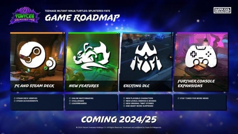 《忍者神龟:斯普林特的命运》发行后路线图曝光