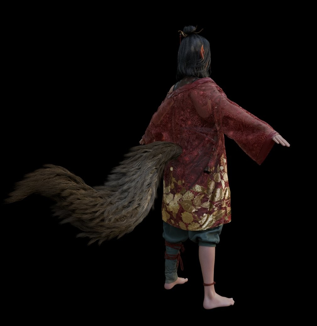 《黑神话:悟空》狐狸精萍萍模型被成功提取