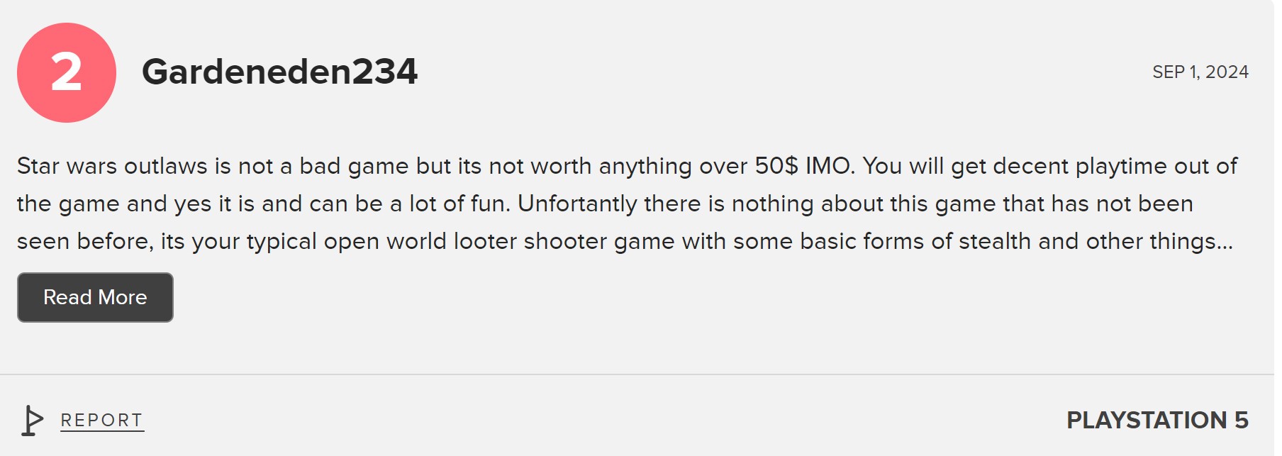 裂开!《星球大战:亡命之徒》MTC用户评分4.8分