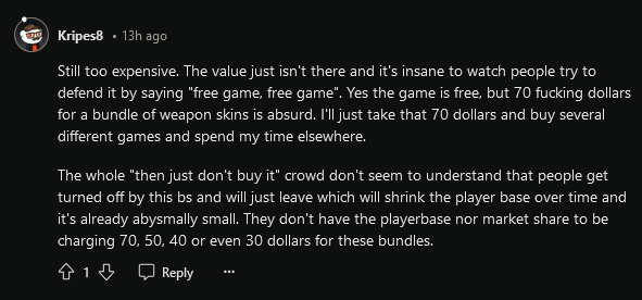 《Spectre  Divide》下调皮肤售价 总监：以9成玩家白嫖定价