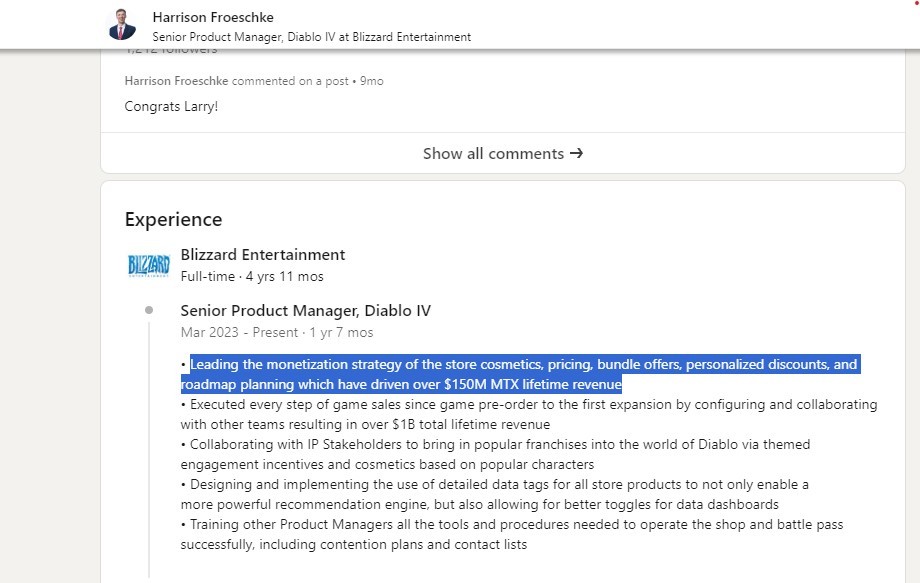 暴雪赚麻了!《暗黑破坏神4》微交易已创收1.5亿美元