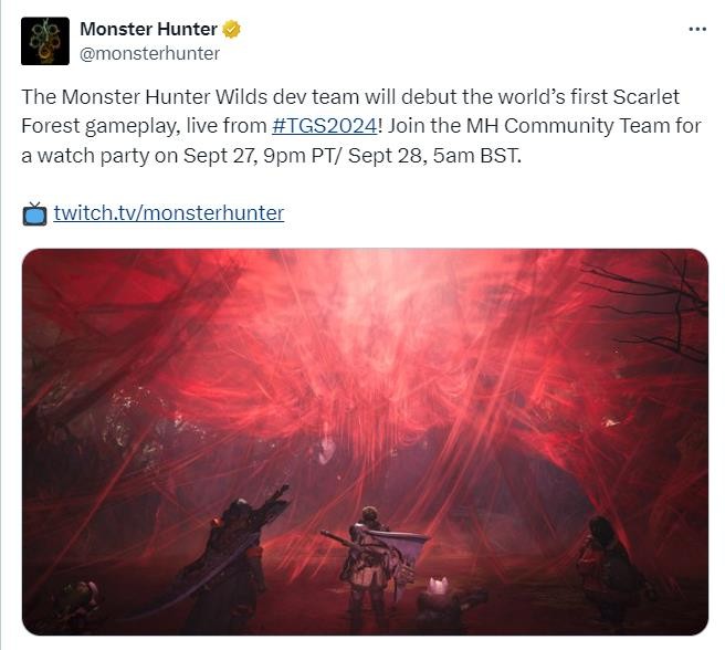 《怪物猎人:荒野》将在TGS上公布“绯红森林”实机演示