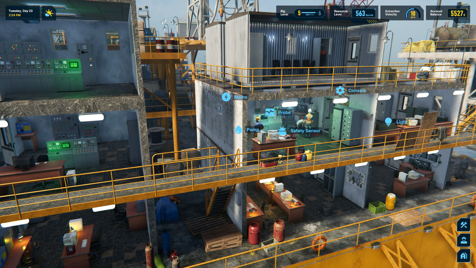 海上钻井平台运营模拟游戏 《Oil  Rig  Simulator》Steam页面公布