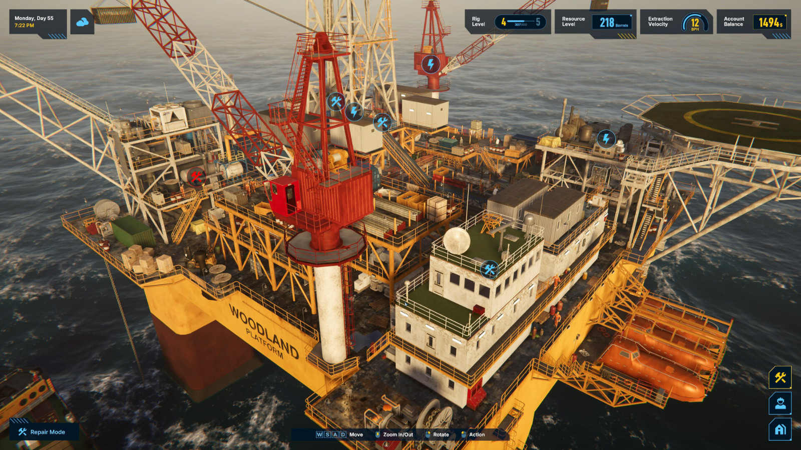 海上钻井平台运营模拟游戏 《Oil  Rig  Simulator》Steam页面公布