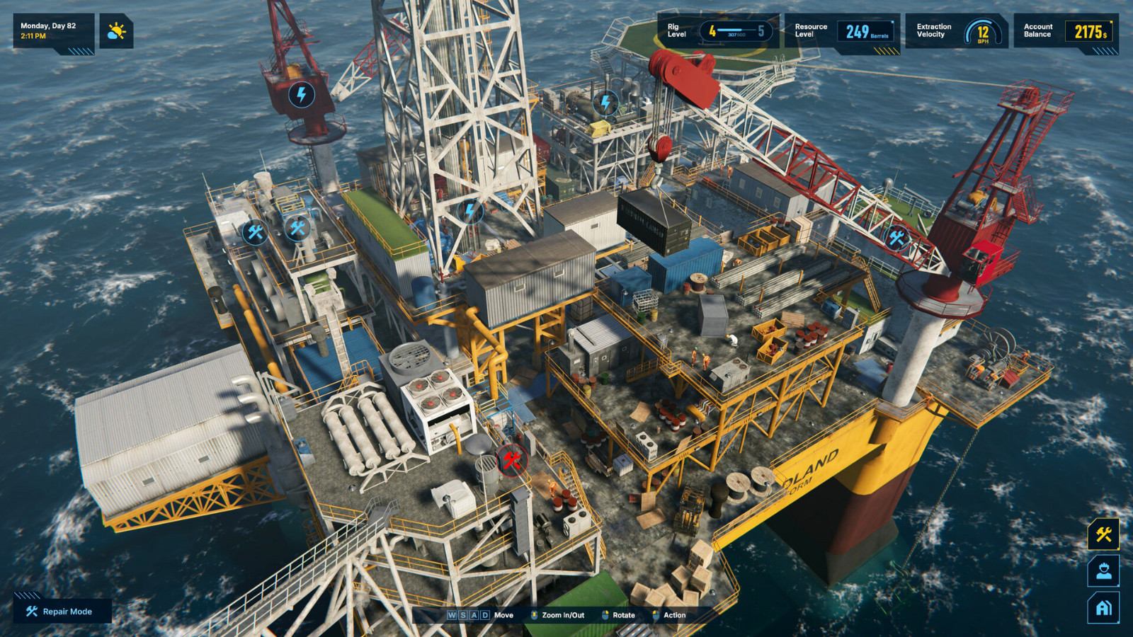 海上钻井平台运营模拟游戏 《Oil  Rig  Simulator》Steam页面公布