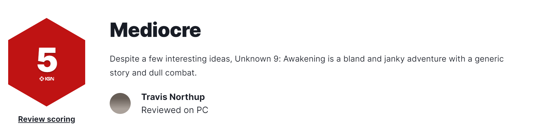 《无名九使：觉醒》IGN  5分 战斗无趣、剧情一般