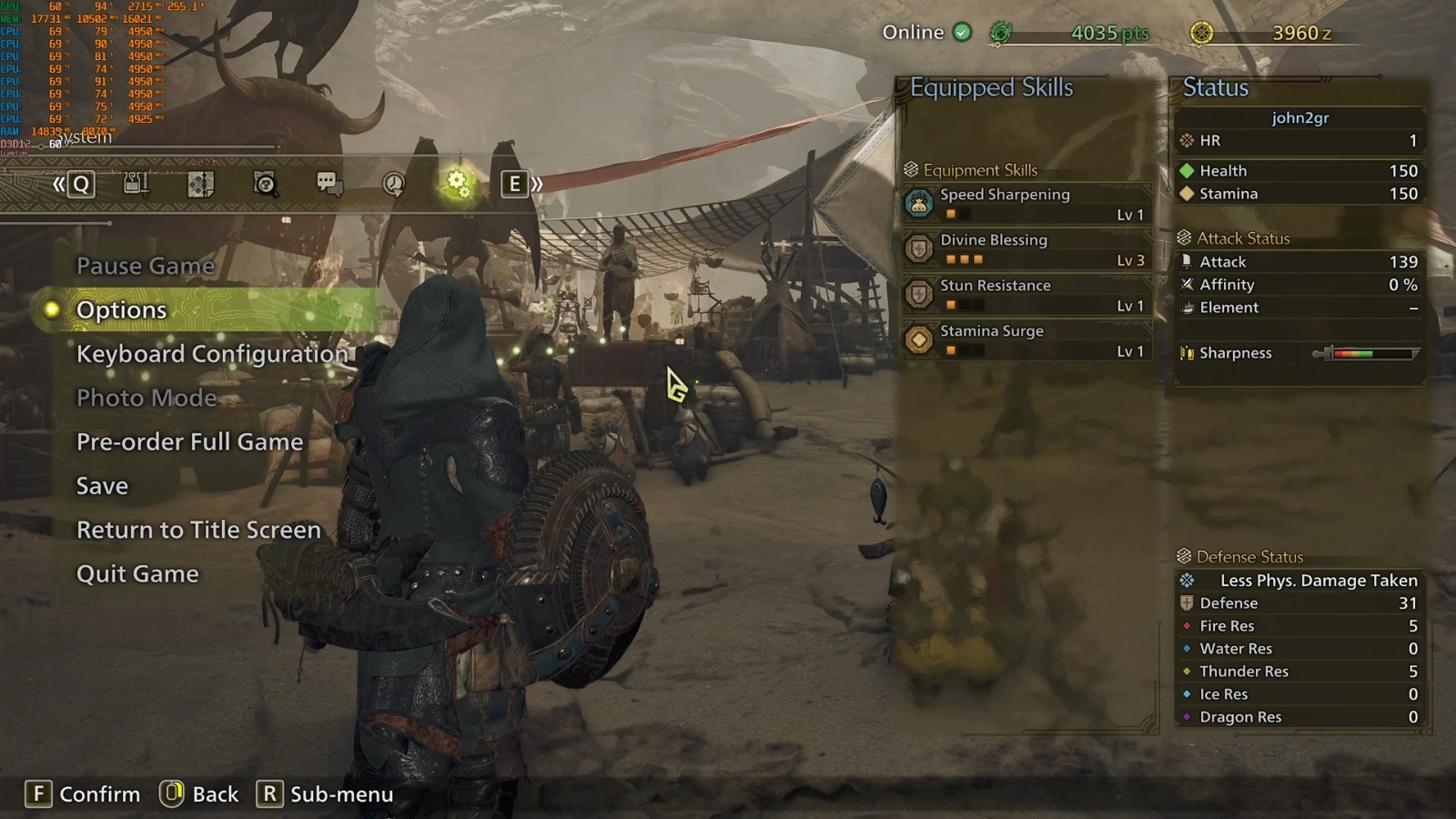 《怪物猎人：荒野》RTX  4090实测 原生4K/最高画质达不到60帧