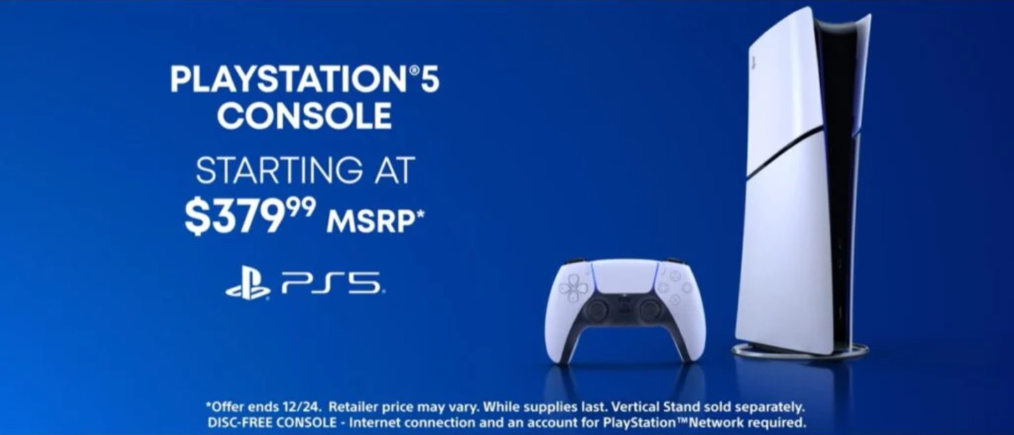 降价!PS5 Slim数字版美国限时降价70美元