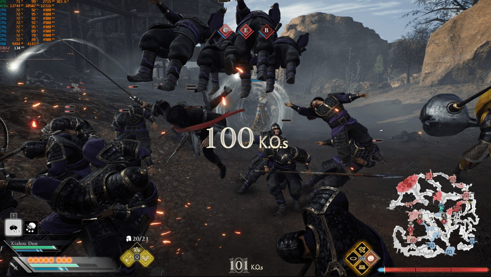 RTX4090运行《真三国无双:起源》4K测试 稳定100帧