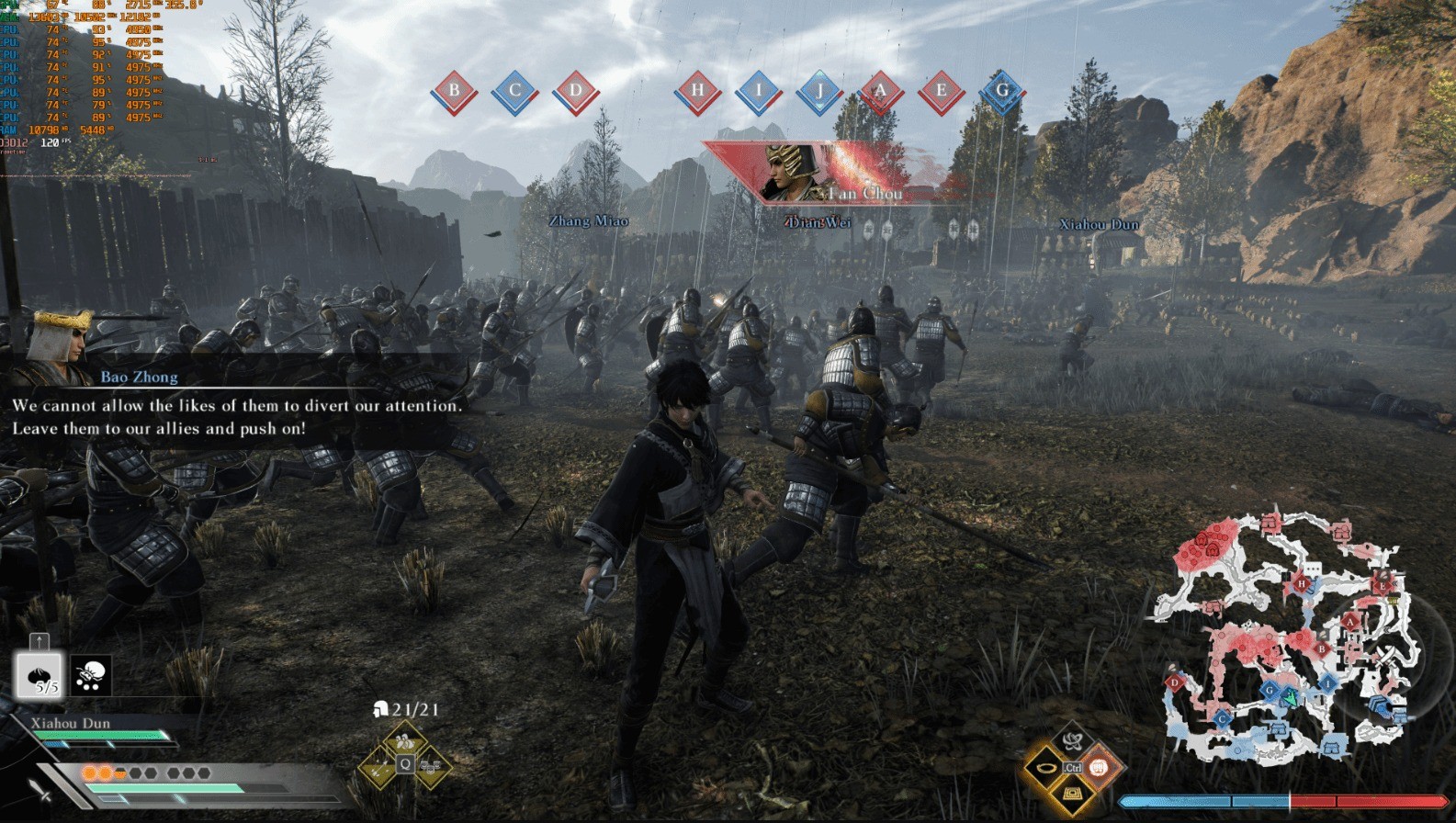 RTX4090运行《真三国无双:起源》4K测试 稳定100帧