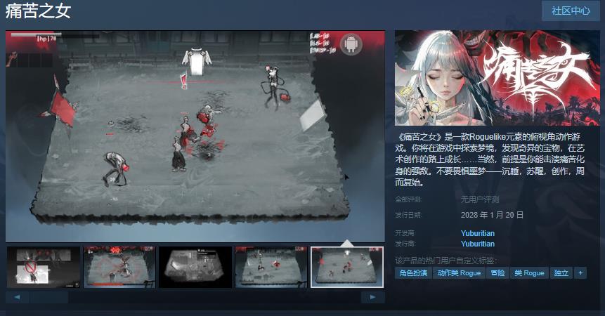 肉鸽游戏《痛苦之女》Steam页面上线 2028年发售