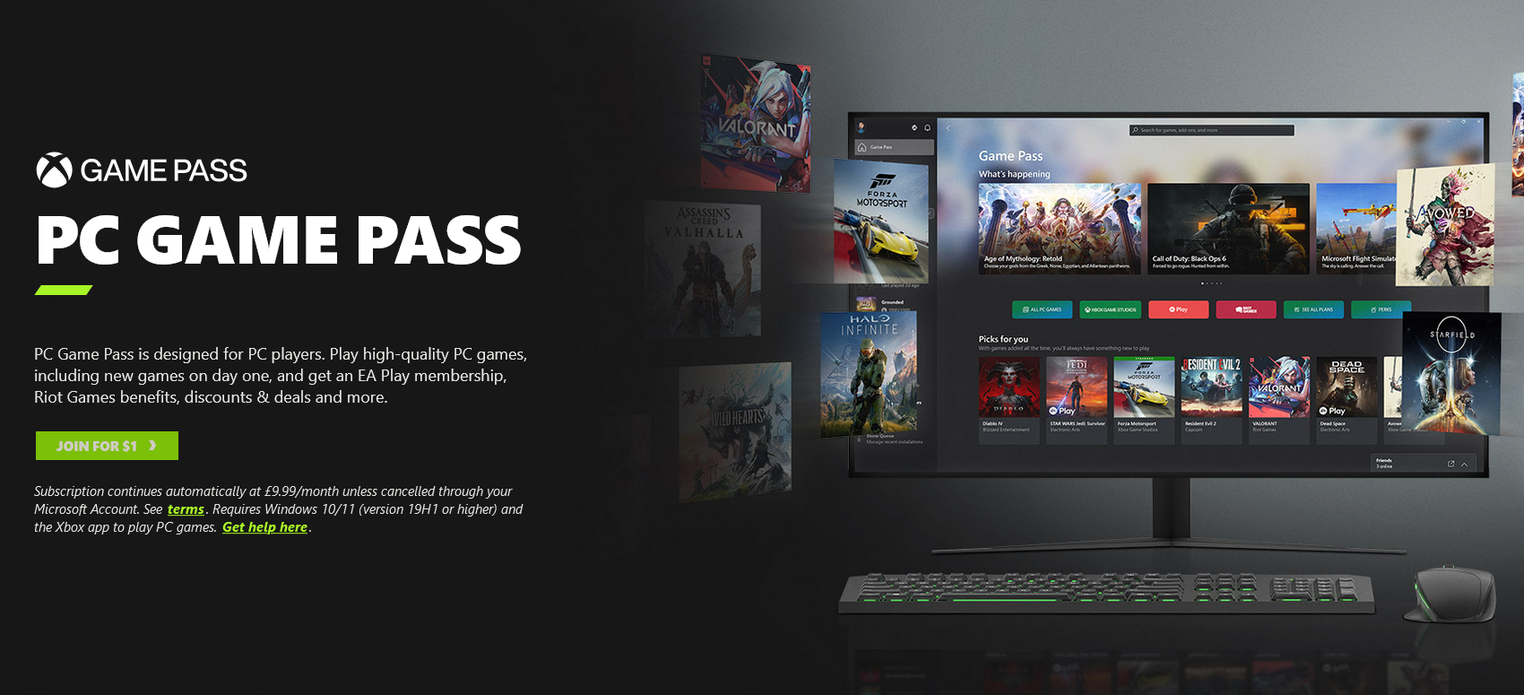 最便宜PC  Game  Pass优惠回归：14天会员仅需1美元