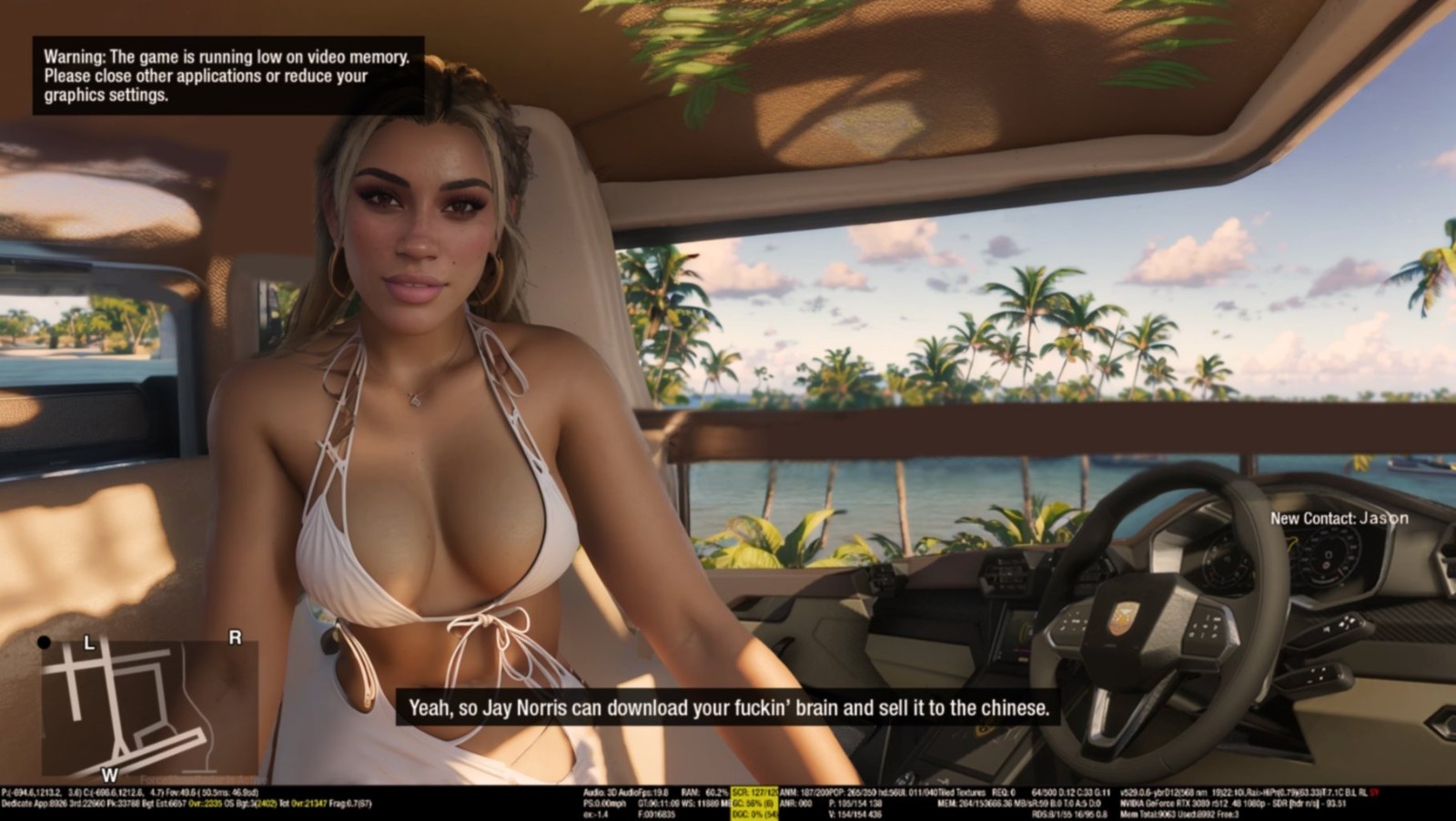 《GTA6》新截图疑似泄露 比基尼美女太性感了!
