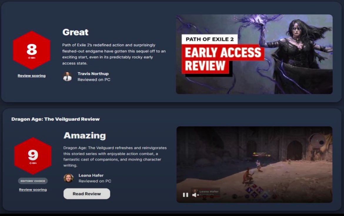 《流放之路2》EA版IGN  8分 轻松让人沉迷数十小时