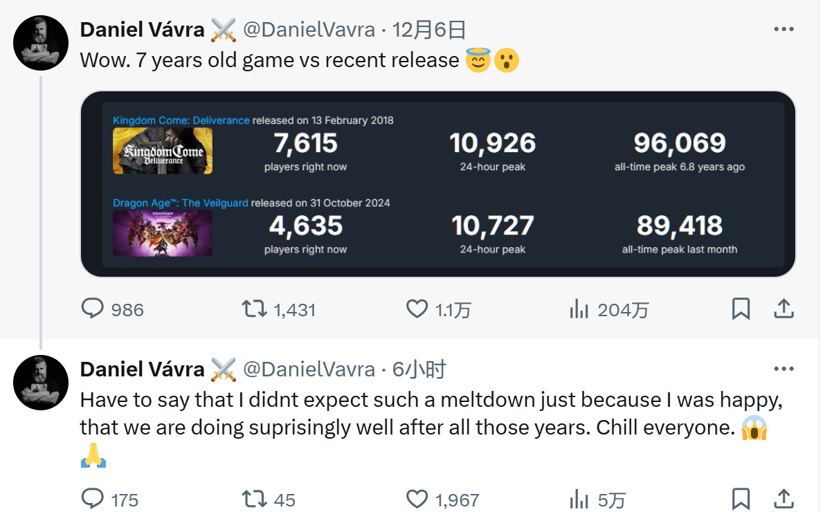 《天国:拯救》主创回应嘲讽事件:卷入了文化战争