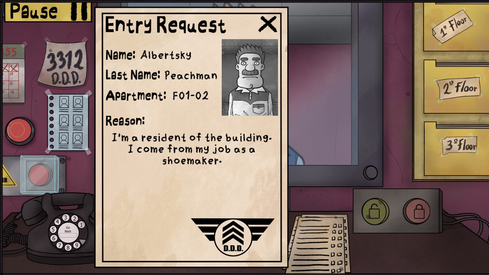 类请出示证件游戏《That's  not  your  Neighbor》 Steam页面 明年1月发售