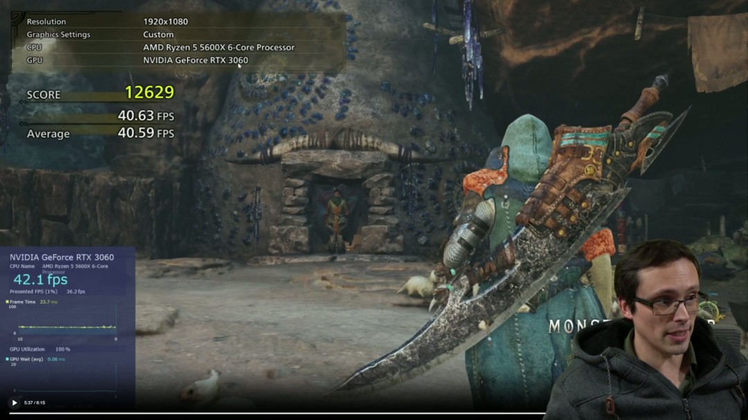 《怪物猎人：荒野》PC测试 原生1080P难倒RTX  3060